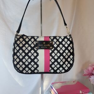 Kate Spade Black and White Patterned Shoulder Bag